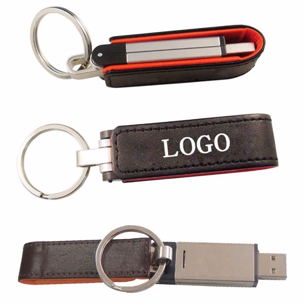 Key Chain Leather USB Flash Drive