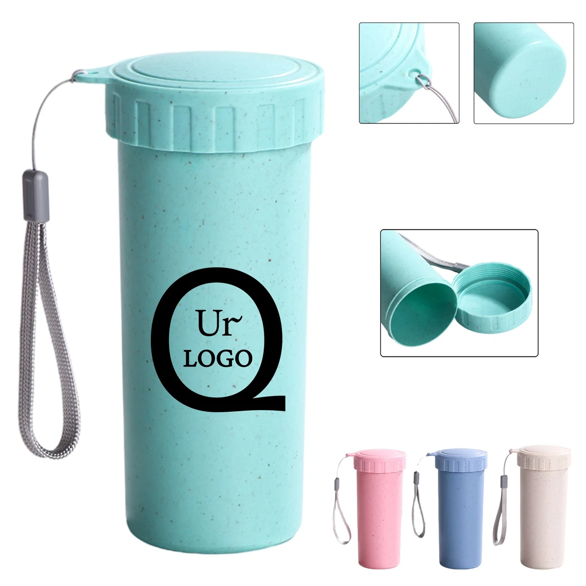 14Oz Wheat Straw Water Bottle 1
