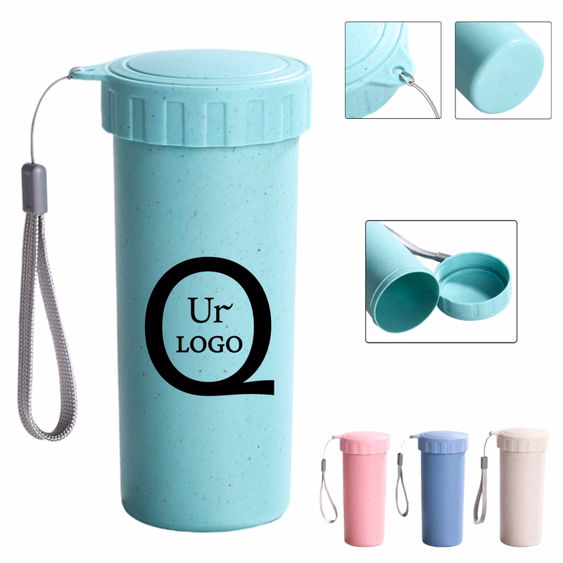 14Oz Wheat Straw Water Bottle