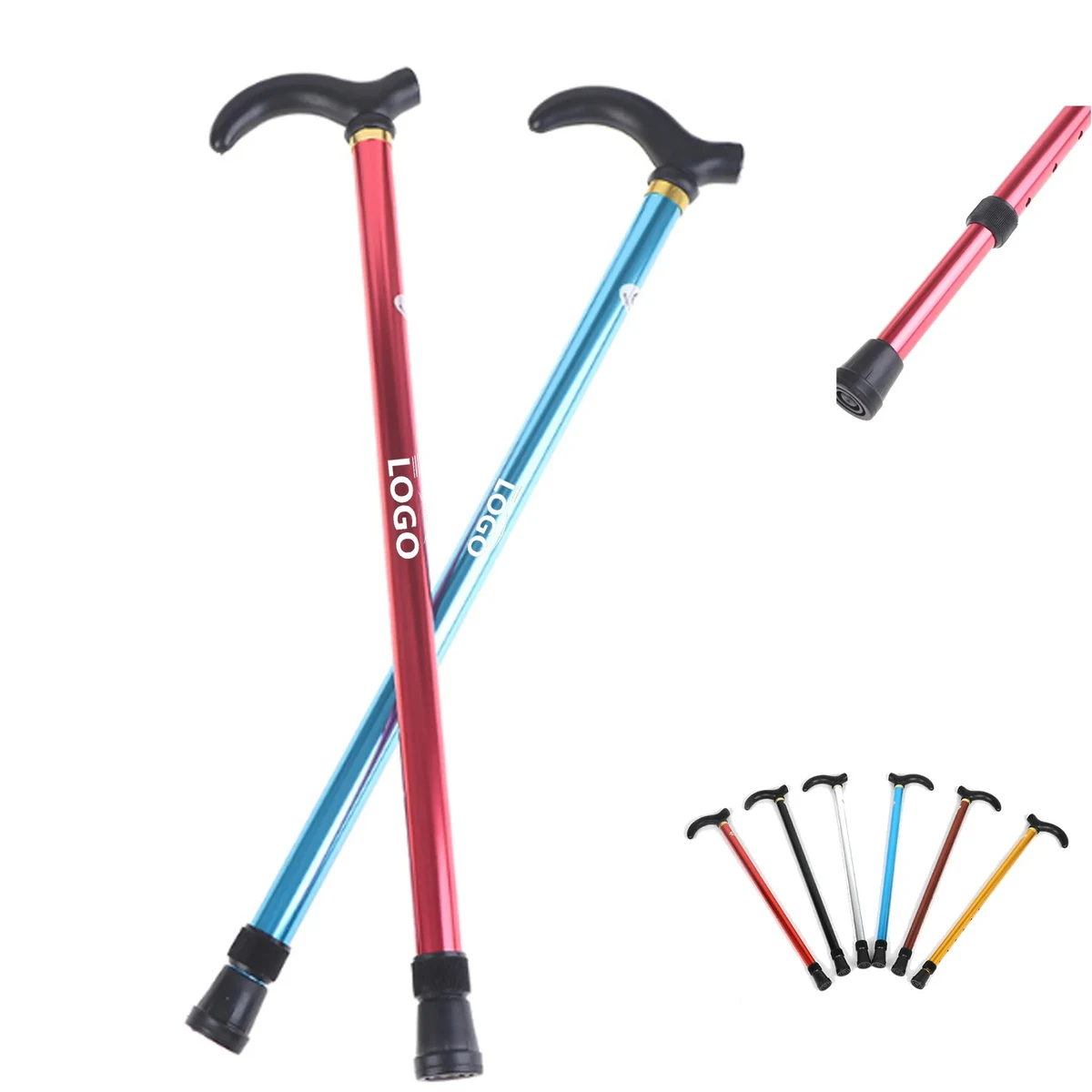Adjustable Lightweight Aluminum Alloy Alpenstock MOQ 10pcs 1
