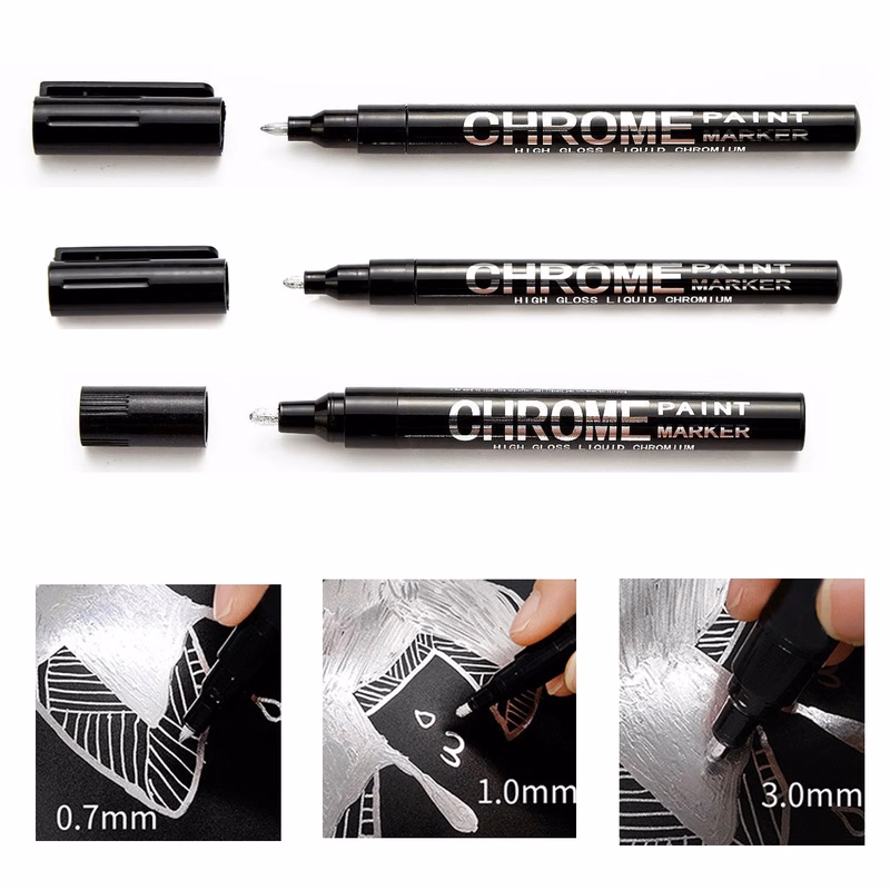 Silver Mirror Marker Pen
