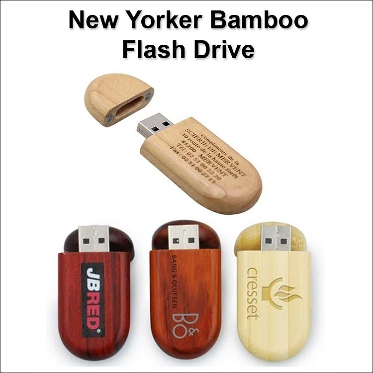 New Yorker Bamboo Flash Drive / USB - 512MB 1