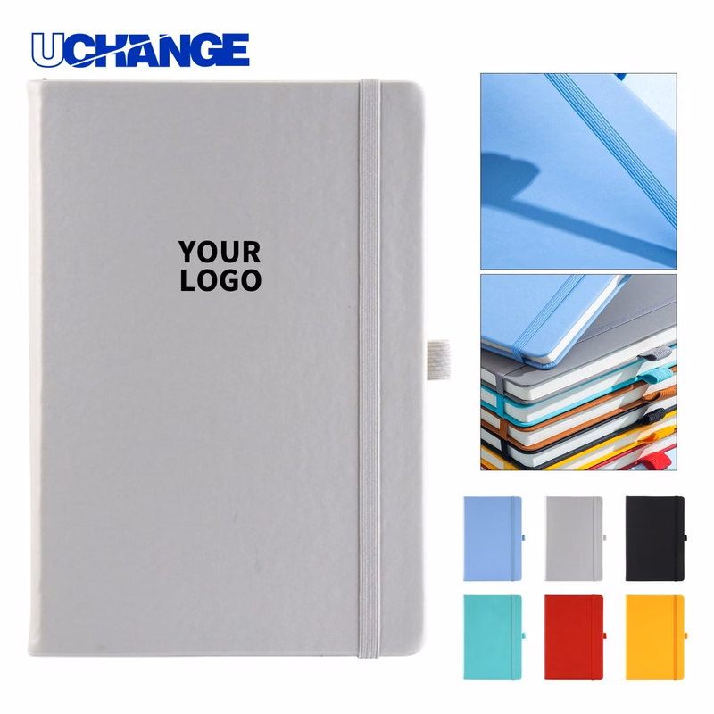A6 Pu Cover Notebook Journal with Elastic Strap and Bookmark