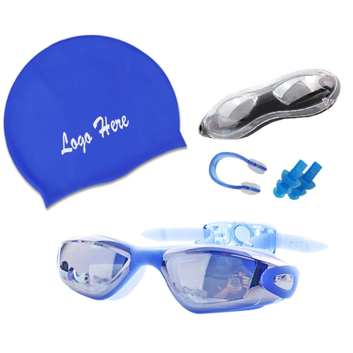 Swimming Goggles Swimming Cap Set 1