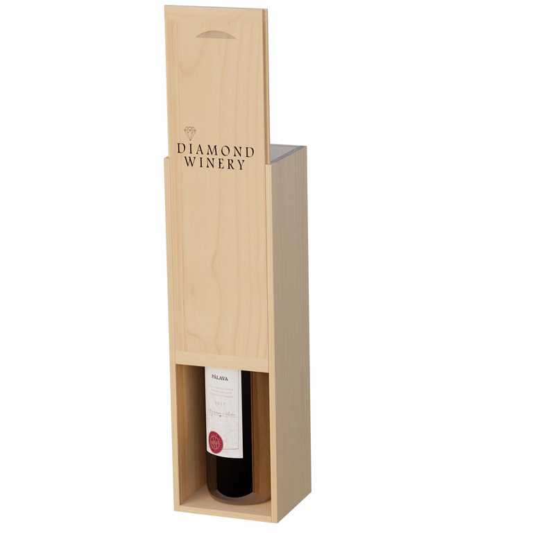 One Bottle Wine Box with Screen Print