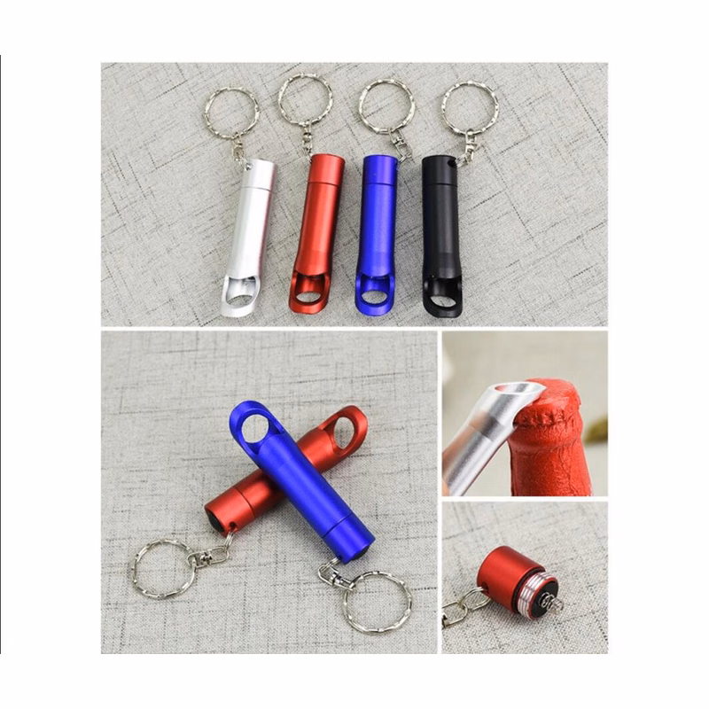 Aluminum LED Bottle Opener Keychain