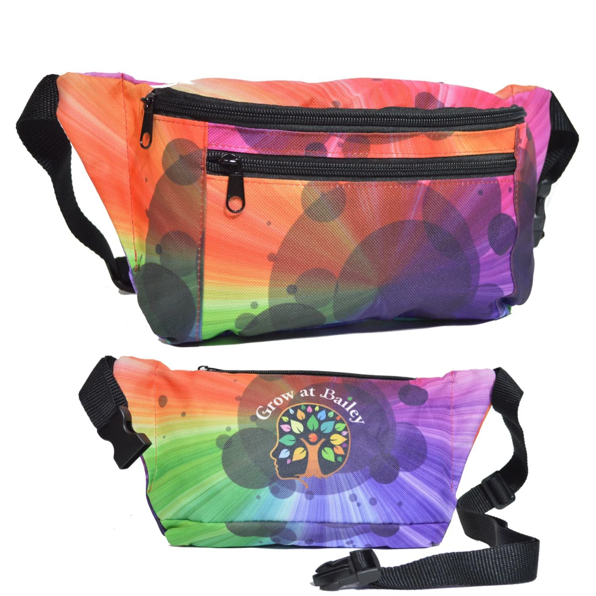 3 Zipper Fanny Pack w/ Full Wrap Sublimation Waist Bag 1
