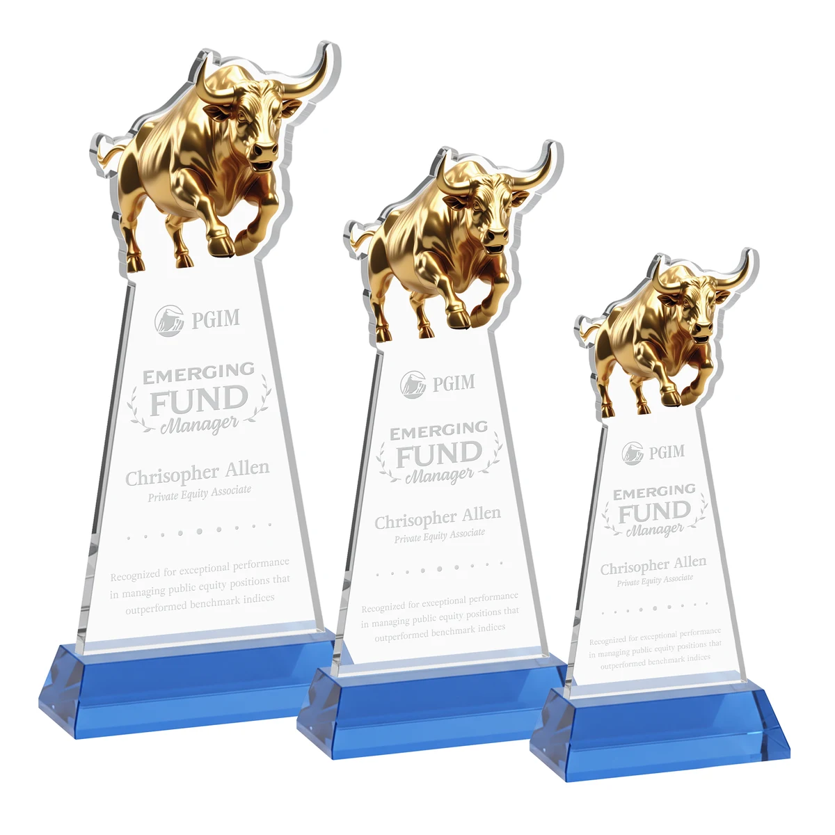 Raging Bull Award on Hartford Base - Sky Blue 1