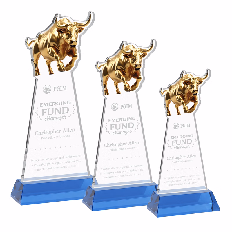 Raging Bull Award on Hartford Base - Sky Blue