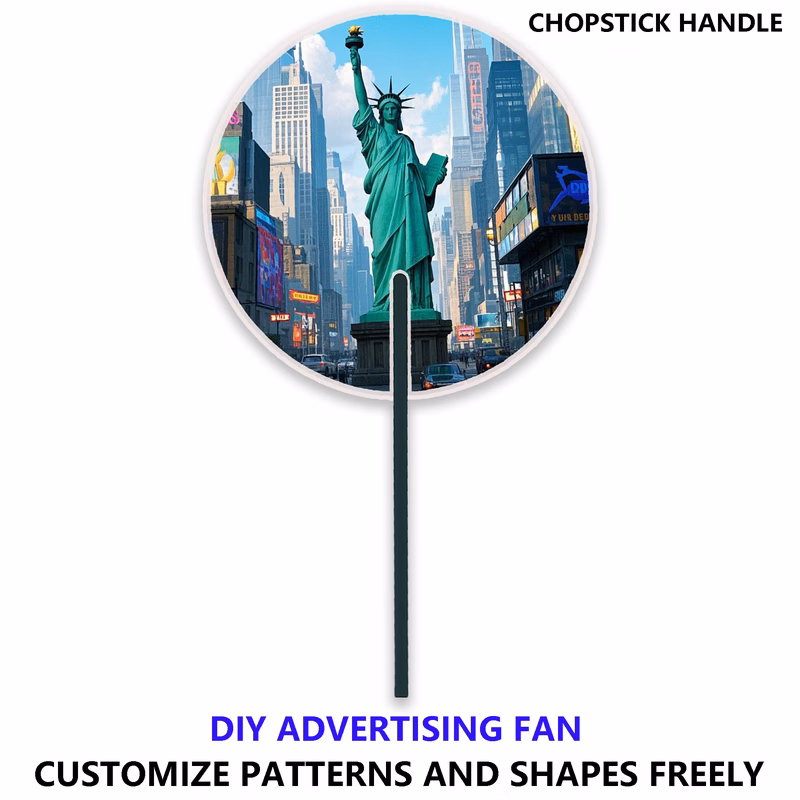 DIY Plastic Advertising Fan - Custom Patterns and Shapes Available