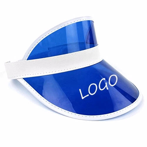 Beach Colored Plastic Clear Sun Visor Hat