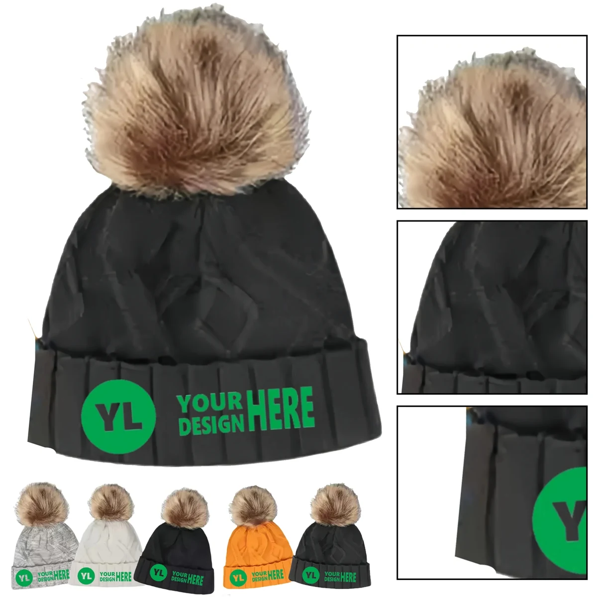 Pom-pom Beanie Hat 1