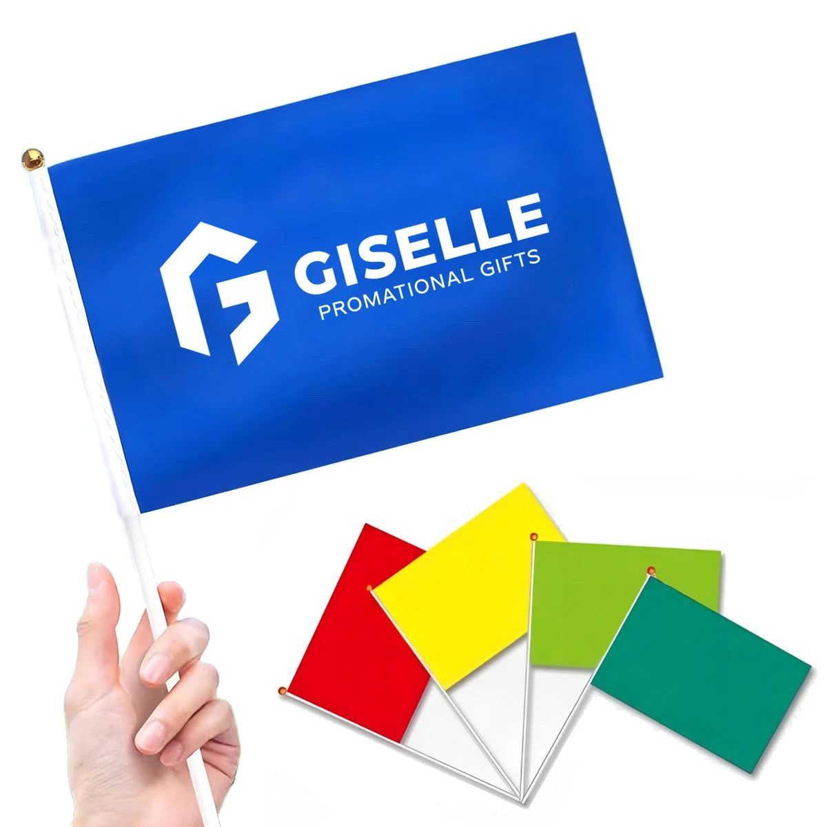 Sport & Party Supply Mini Square Blank Hand-Waving Flags 1