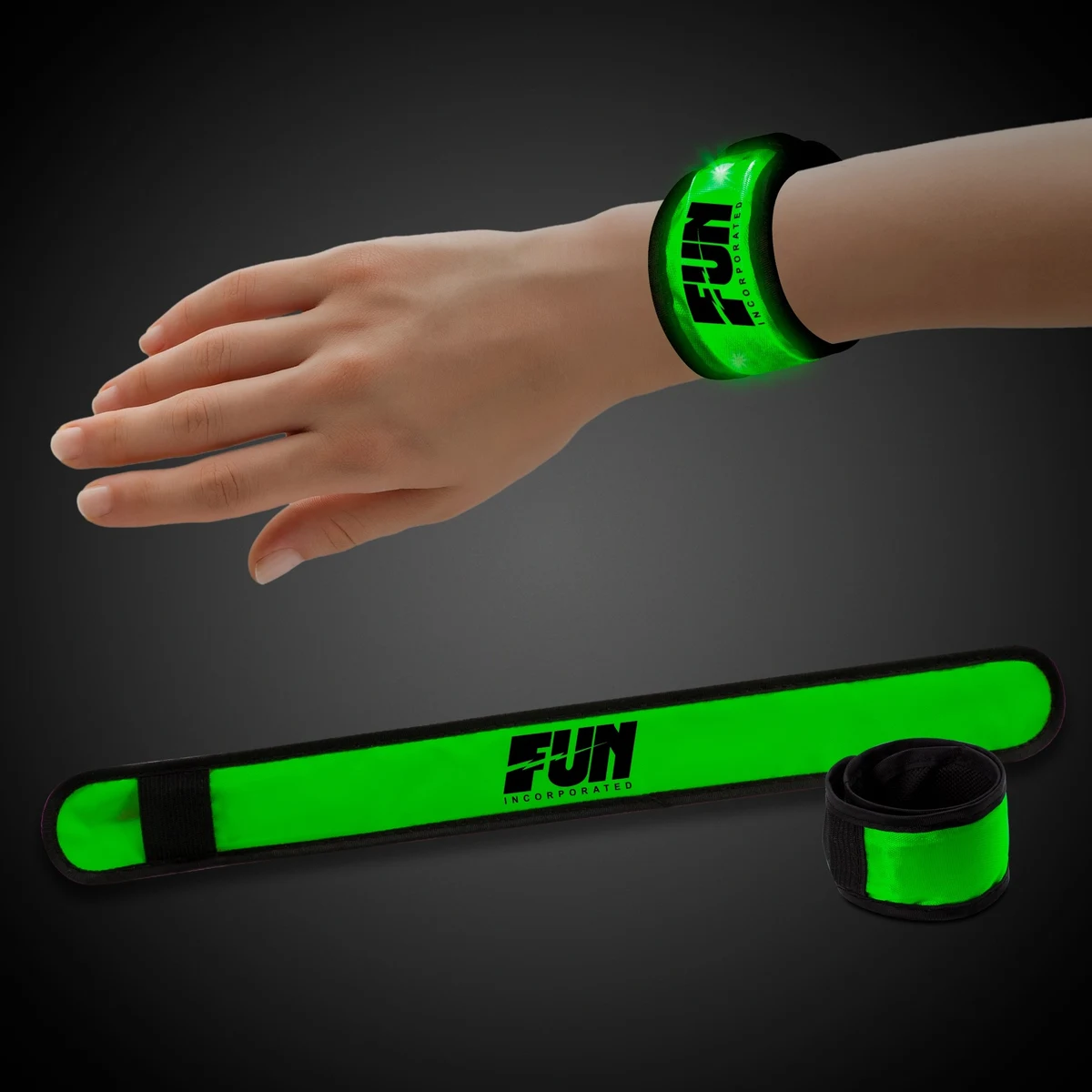 Green LED Slap Bracelet 1