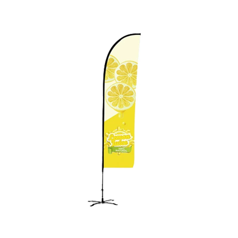9ft Single Sided Feather Flag Banner with Base and Pole 1