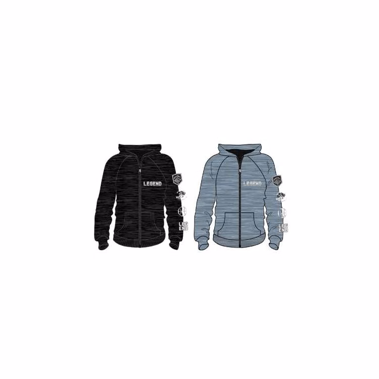 Boys' Hooded Fleece Pullover Blue/Gray 8-16