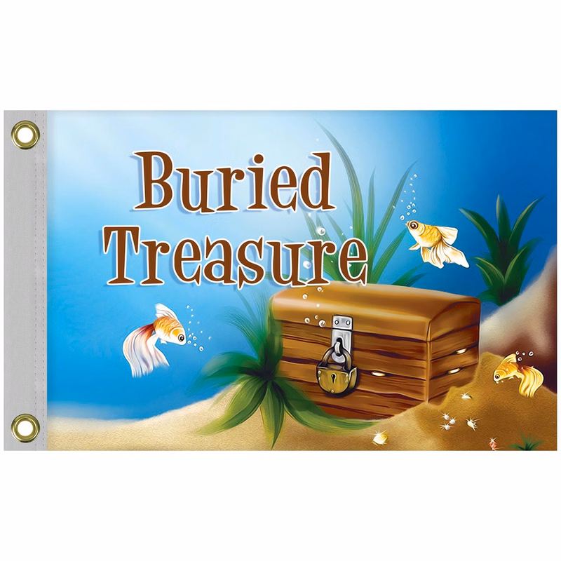 Single Reverse Knitted Rectangle Polyester Boat Flag (12"x18")
