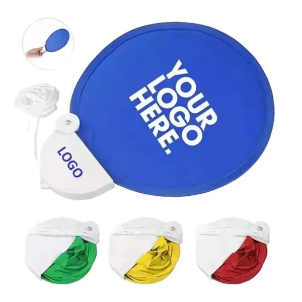 Custom 7.9 Inch Round Folding Fan — Full Color Circular Design Portable Cooler 1