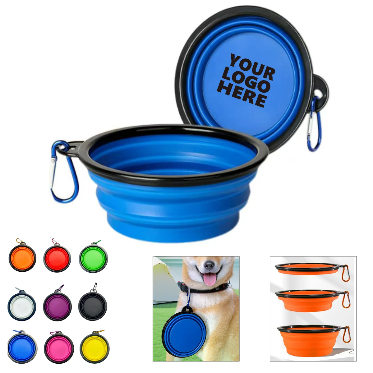Folding Dog Bowl Made of Silicone 1