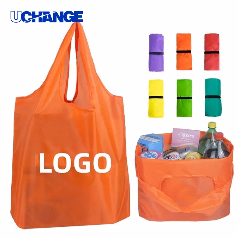 Foldable Reusable Polyester Tote Eco-Friendly Shopping Bag