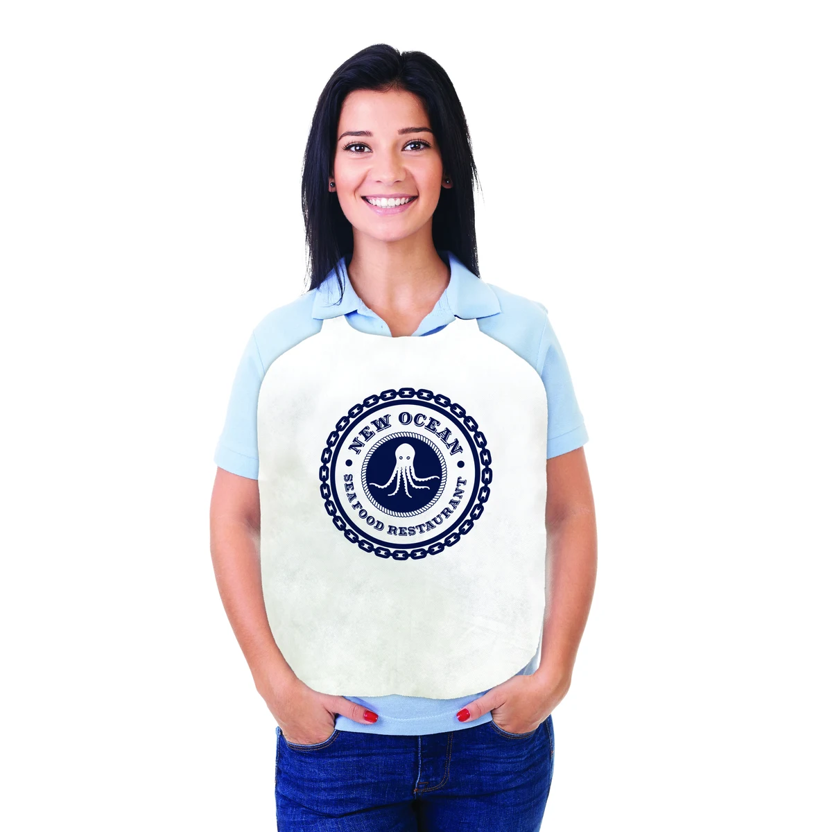 USA Made Economy Non Woven Bib, Die Cut 1