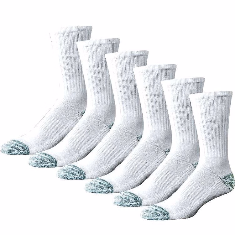 Men's Crew Socks Size 10-13 White