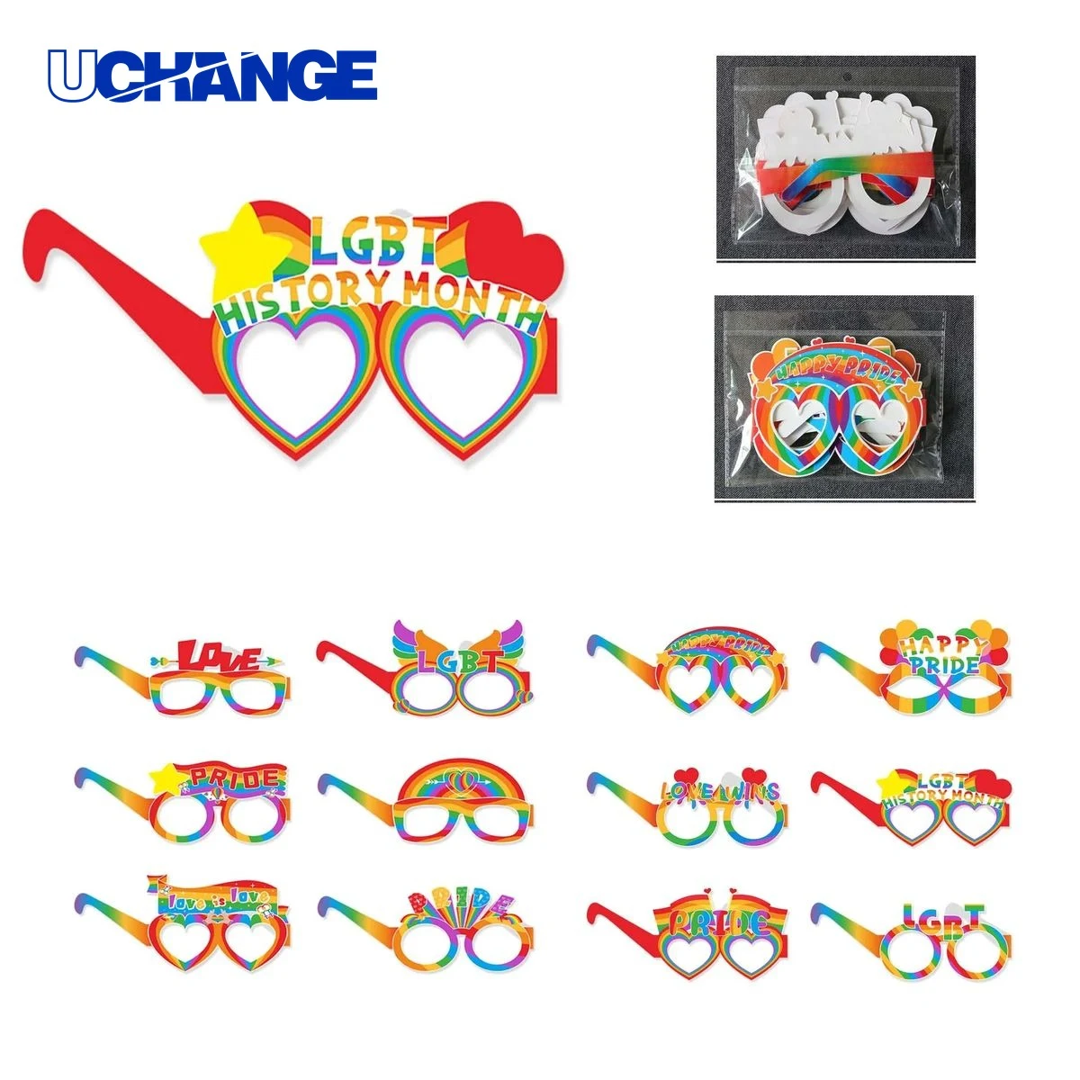 Event Rainbow Decoration Glasses Set Accessory 1
