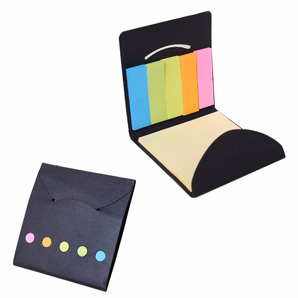 Custom Recycled Paper Sticky Flag Memo Set 3.25" x 3.25" — Office Essential