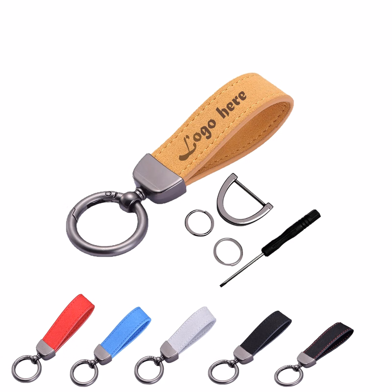 MOQ10 Leather Car Keychain