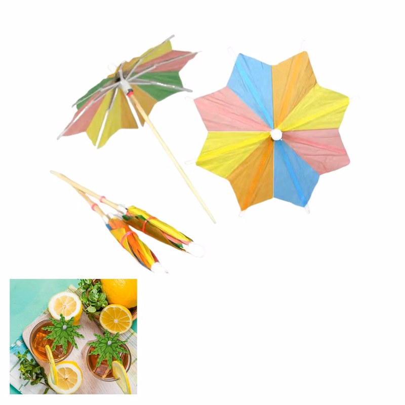 Paper Drink Umbrella Picks for Parties and Bars
