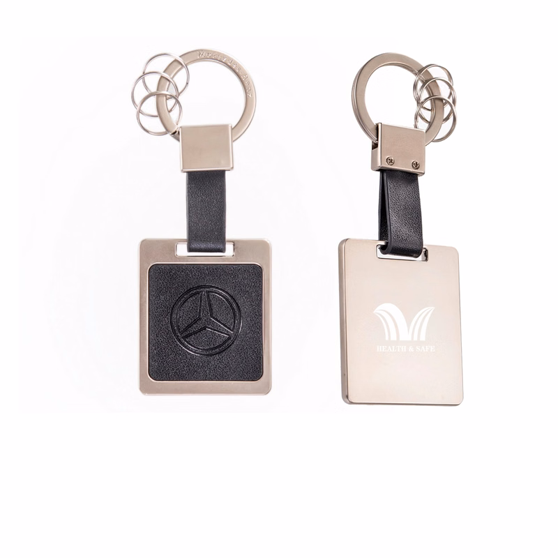 Custom PU Leather Keychain Keg Ring