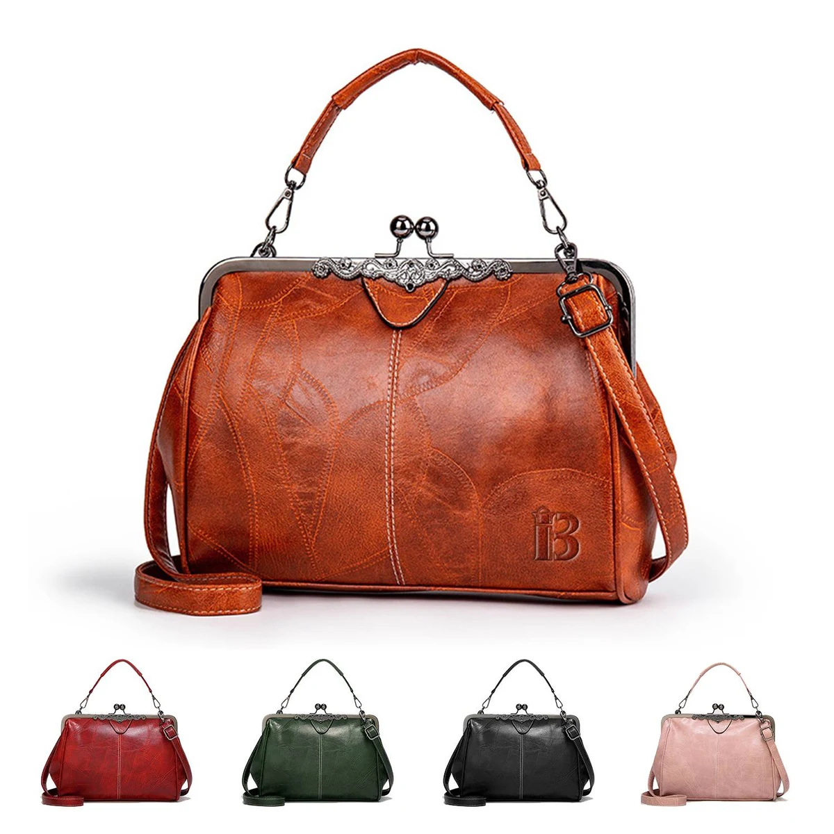 Classic Vintage PU Leather Crossbody & Tote Bag 1