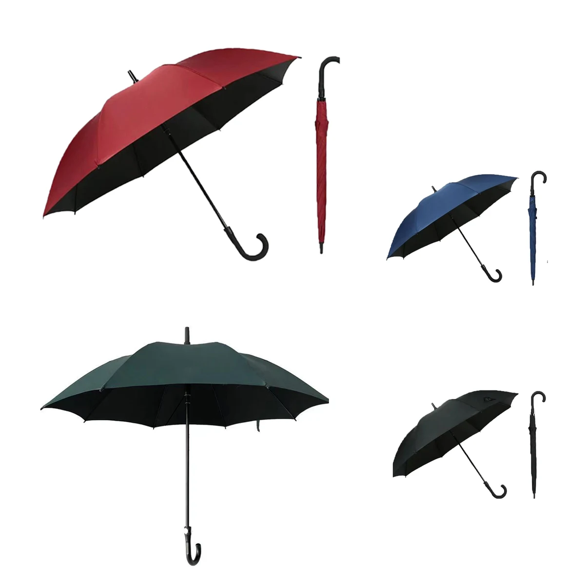 All-Fiber Curved Handle Golf Umbrella 1
