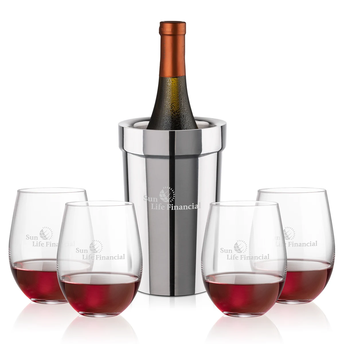 Milano Wine Cooler & Redmond Stemless Wine Set 1