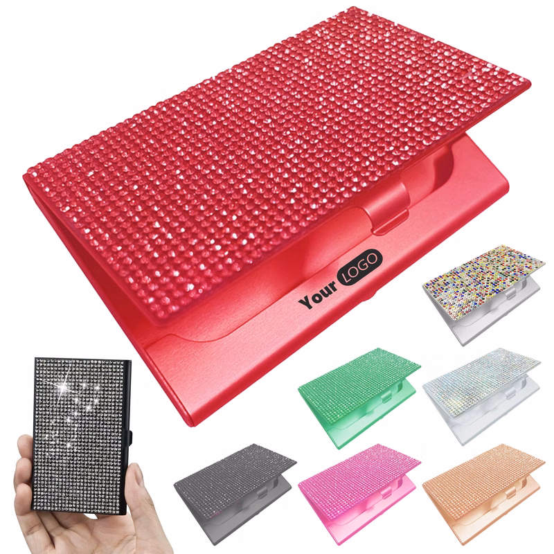 Alloy Rhinestone Business Card Holder