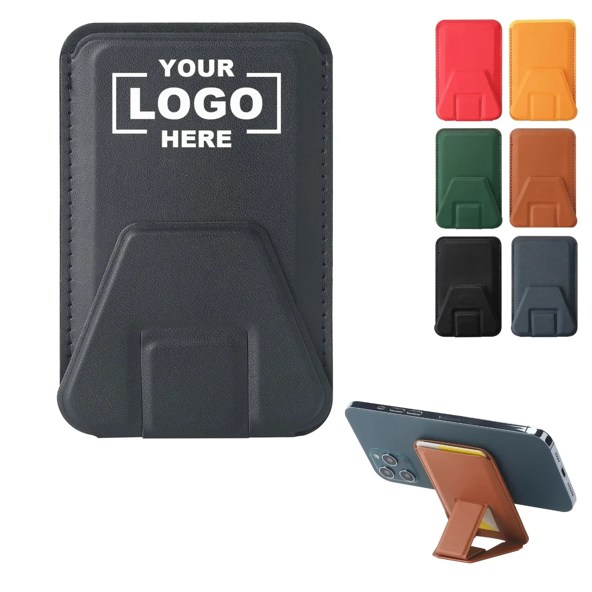 PU Magnetic Card Case Phone Holder 1