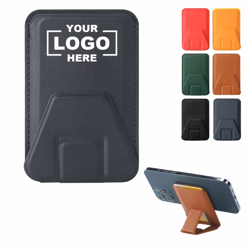 PU Magnetic Card Case Phone Holder