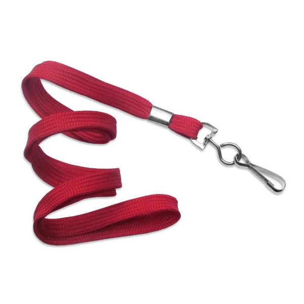 3/8" Blank Lanyard w/Swivel Hook (Red) 1