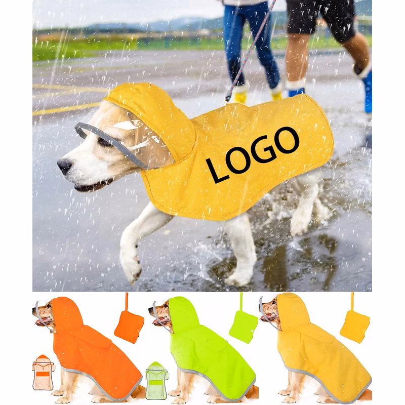 Waterproof Dog Raincoat with Reflective Hood