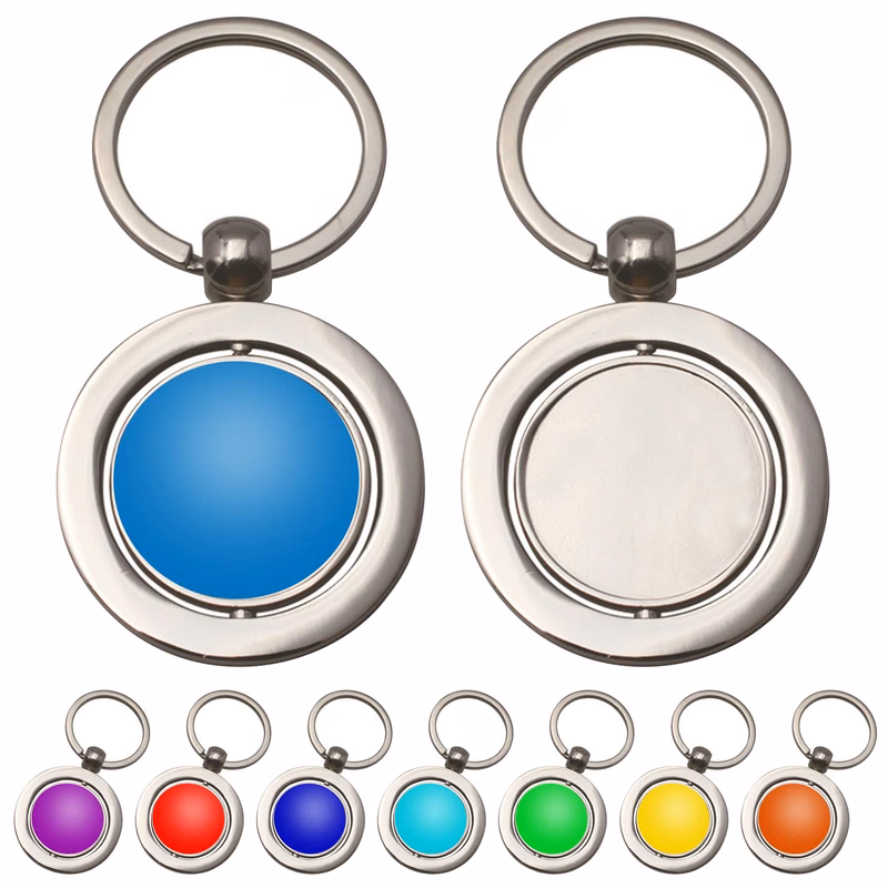 360 Rotatable Round Keychain
