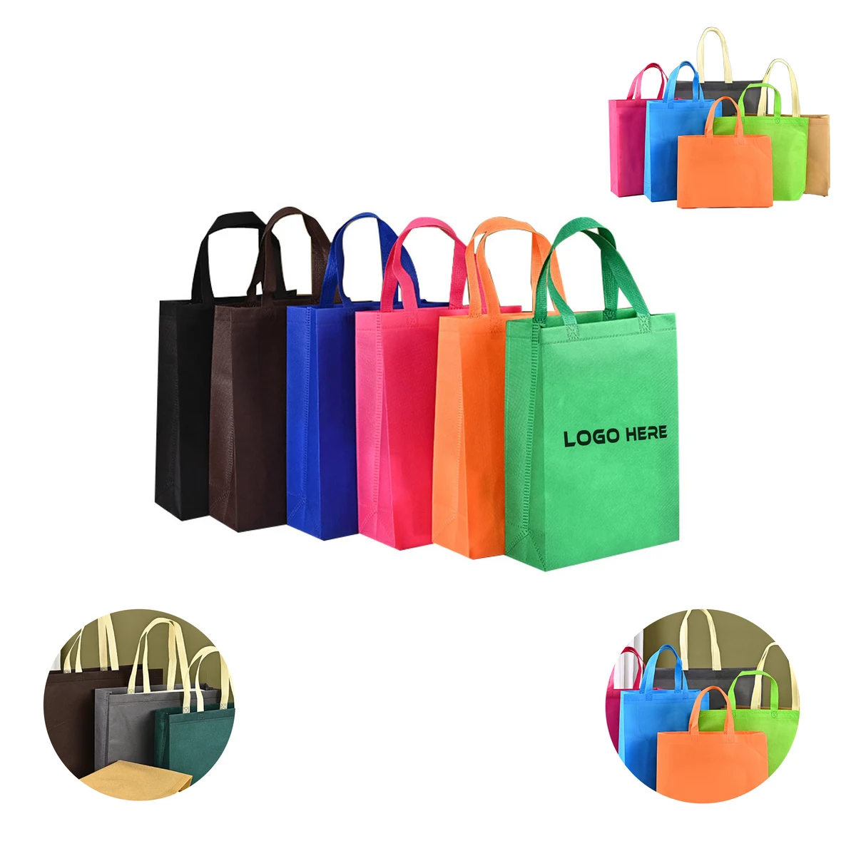 MOQ 100 Eco-Friendly Non-Woven Large Grocery Tote Bag 1