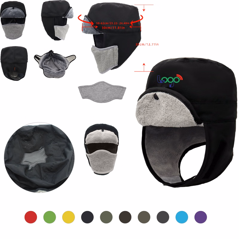 Unisex Winter Outdoor Hat for Adults and Kids with Fleece Lining