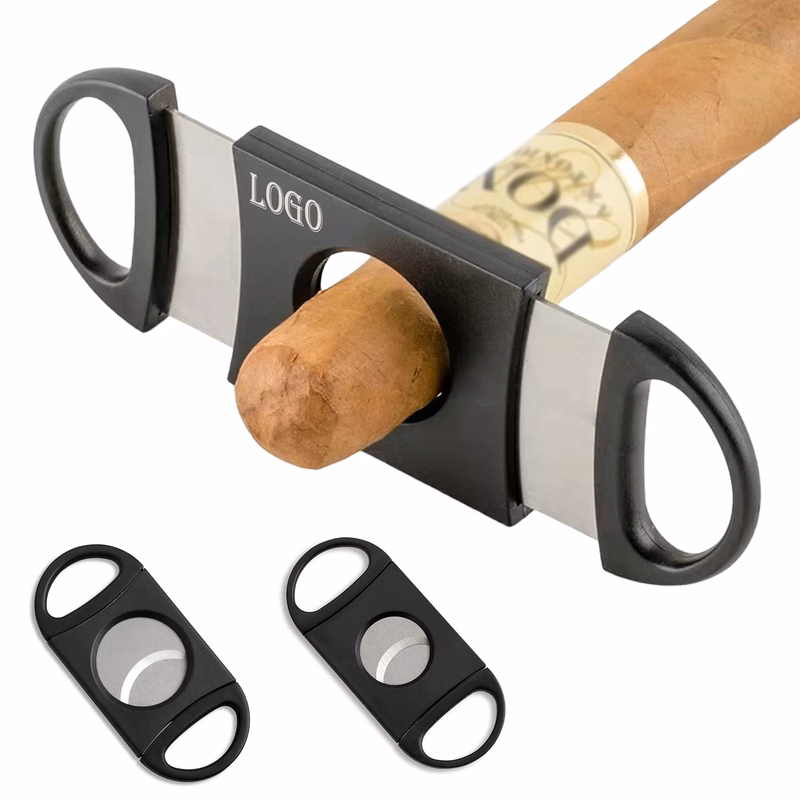 MOQ 50 Stainless Steel Double Blade Cigar Cutter
