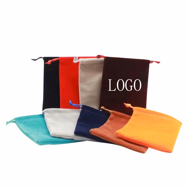 Jewelry drawstring flannel bag