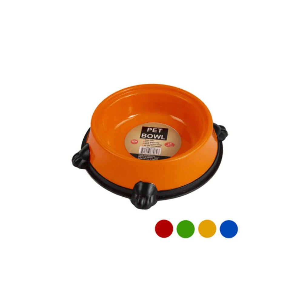 Plastic Pet Bowls - Assorted Colors 38 oz 1