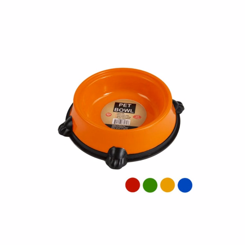 Plastic Pet Bowls - Assorted Colors 38 oz
