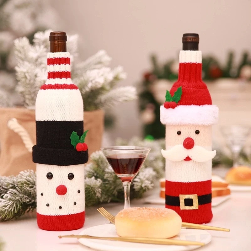 Christmas Sweater Wine Bottle covers Decorations 1