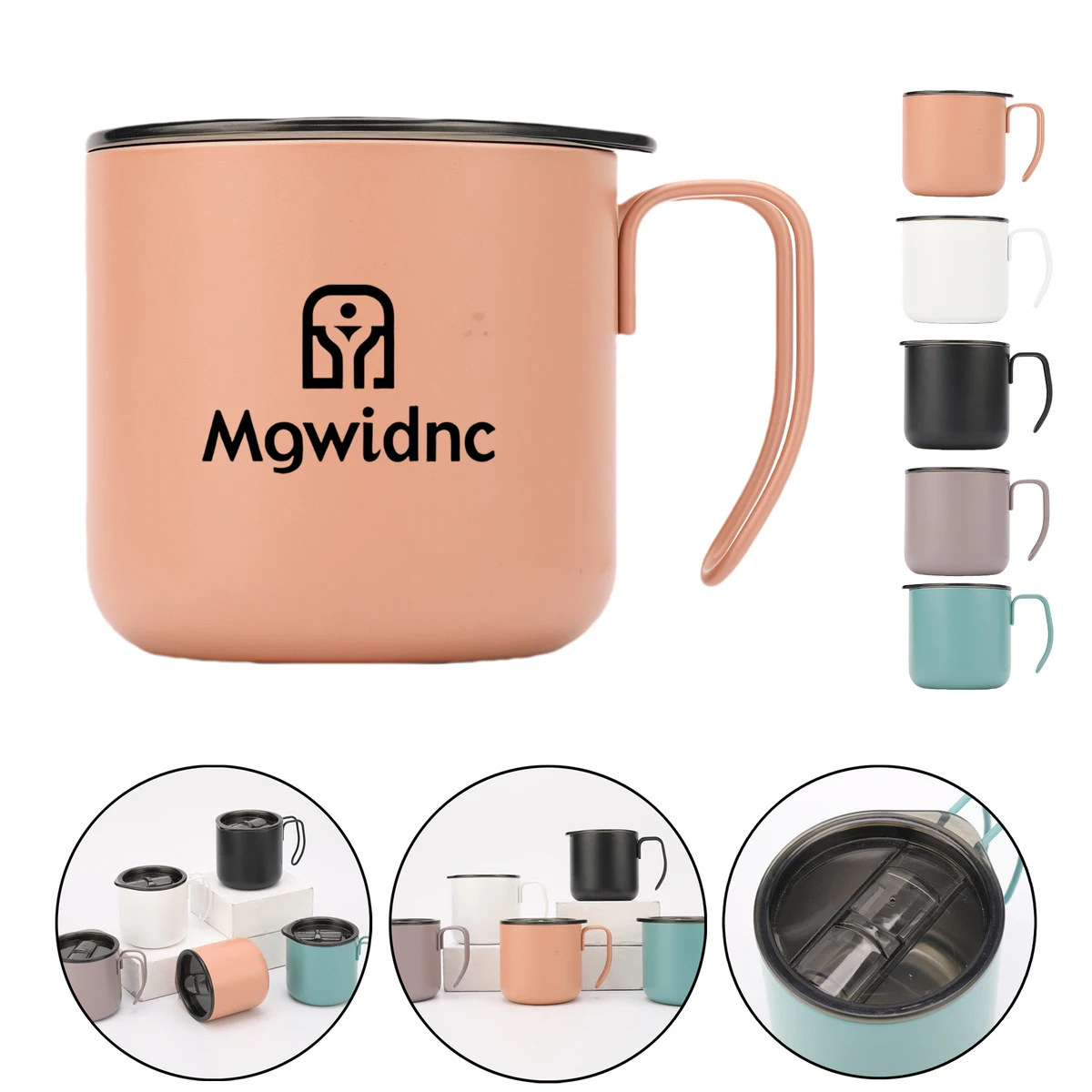 350ml Mini Stainless Steel Mug with Handle 1