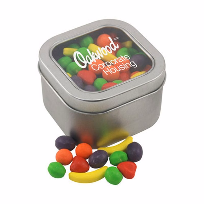 Window Tin with Candy Fruits
