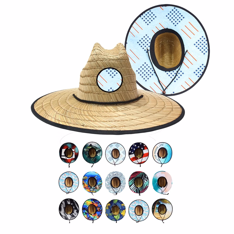 A Straw Sunshade Hat MOQ 50PCS